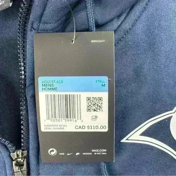 💰HUGE CLEARANCE SALE 💰 Nike Performance Full Zip LA Rams Mens Hoodie NWT - Picture 3 of 4